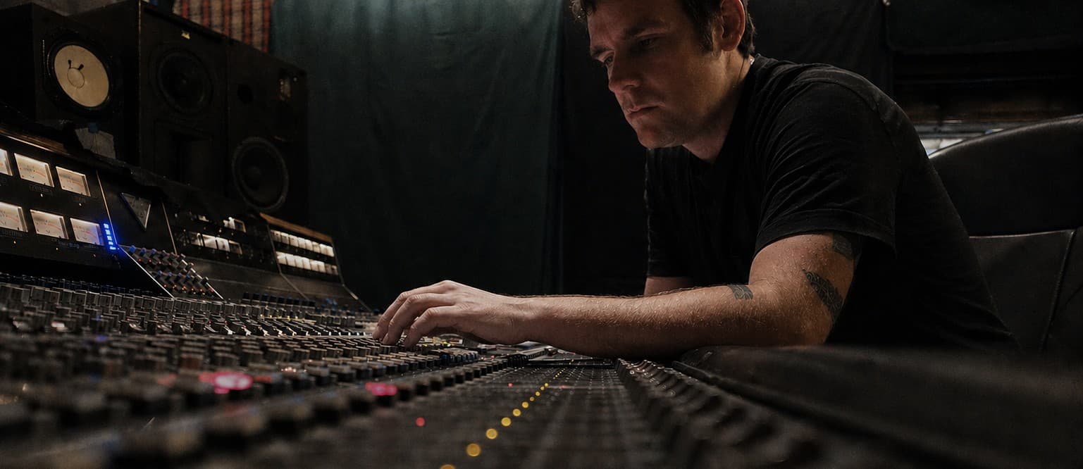 Jay Maas working at the console